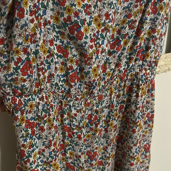 ETAM | Flirty Micro Floral Viscose Sundress with Low Black and Ties - Picture 5 of 11